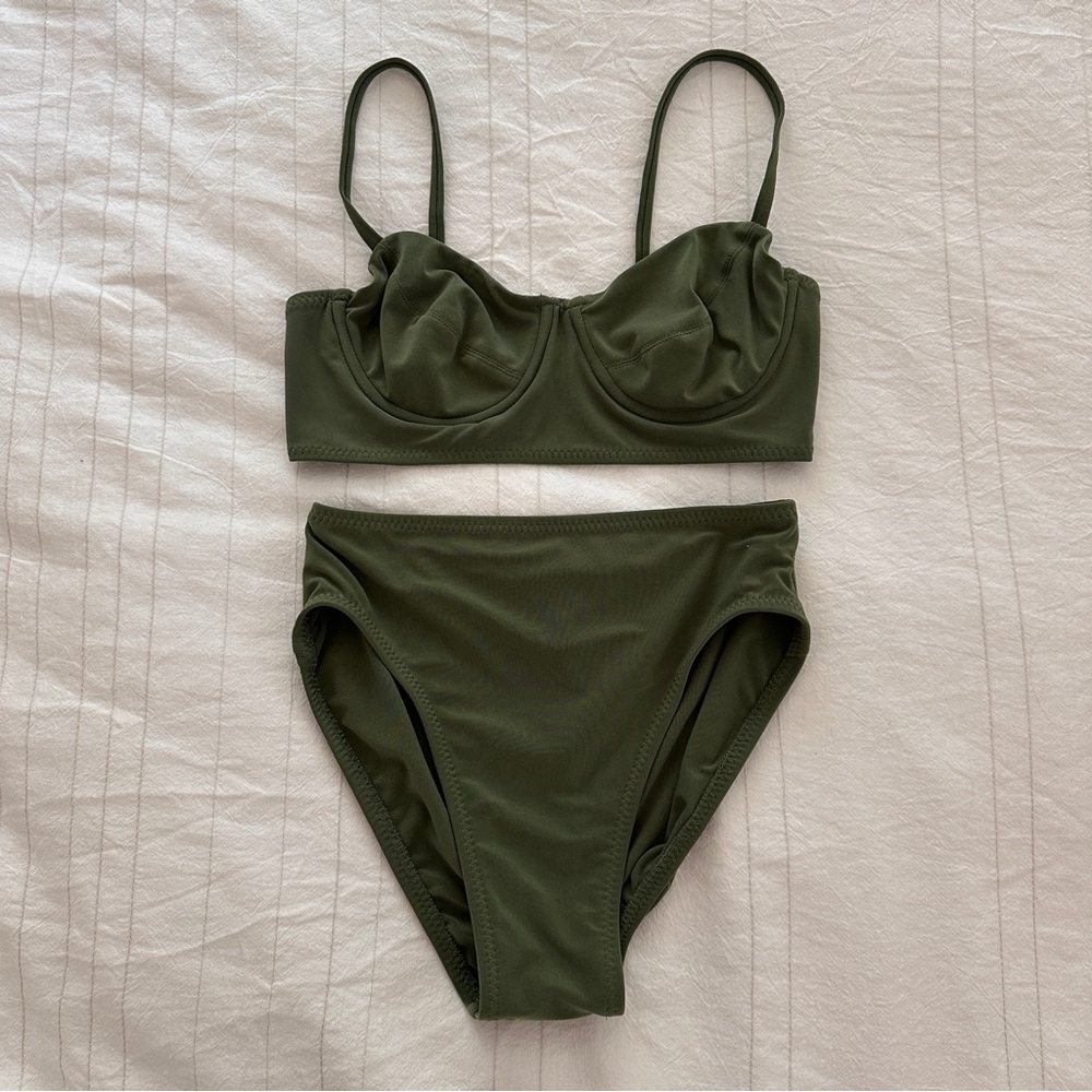 Olive Green Women's Swimwear Set